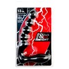 Безремневой страпон Black&Red Light, черный силикон, 21,5х3,5см
