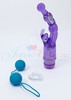 Комплект секс-игрушек (вибратор, шарики, кольцо)