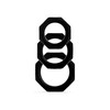 Набор из 3-х эрекционных колец Octagon Lings, черный силикон, 3шт/ d2,5/3/3,5см