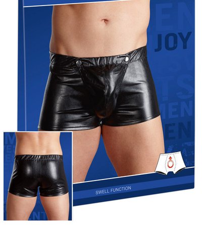 Мужские боксеры, увеличивающие пч Svenjoyment Pants, черная экокожа, XL(56-58р)