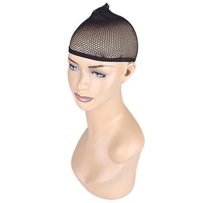 Сетка для волос под парик Mesh Wig Cap (облегченная), черная, длина 20см