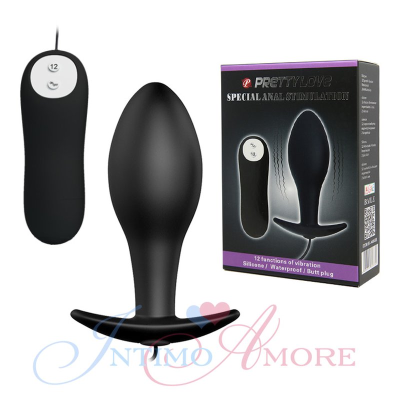 Вибропробка Pretty Love Vibra Butt Plug II, черная BI-040107 - Pretty Love - С вибрацией - Купить