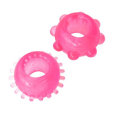 Эрекционные кольца Sexy Friend, розовые, 2шт/d1,5см