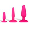 Набор анальных пробочек All about anal Training Kit, розовый силикон, 7,2/11/13,6см