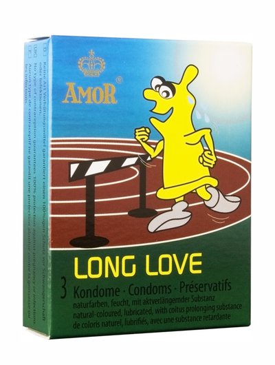 Презервативы Amor® Long Love, продлевающий, в смазке, 52мм, 1уп/3шт
