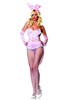 Комплект Bunny Costume (боди, перчатки, ушки, воротник, бабочка), розовый, рост 160см/S/M(42-44р)