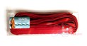 Плетка Ракета (хвостики - нат/кожа, ручка-фаллос), красная, 65см