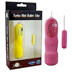 Виброяйцо Turbo Mini (для сосков, клитора, мошонки), 5 реж, розовое, 2,9х0,8см (уценка)