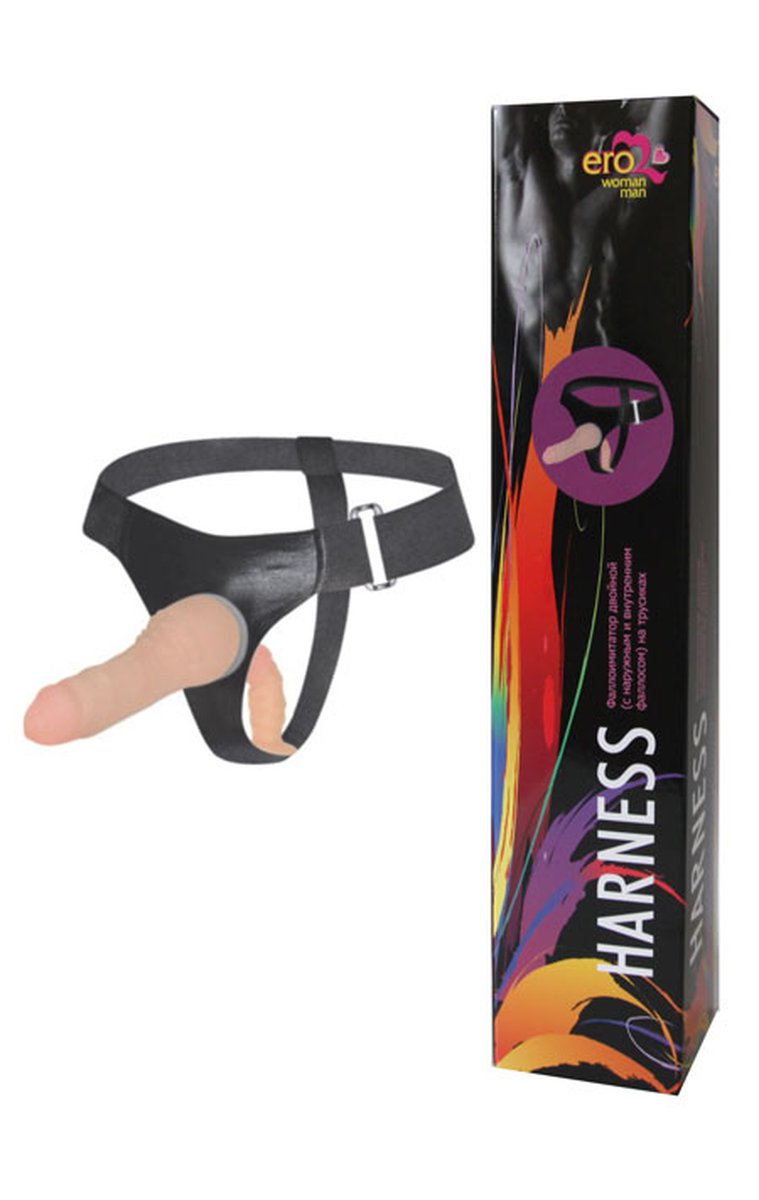 Страпон двойной L 24 см, o  3.5 см купить со скидкой в секс шопе  Страпоны  Трусики с насадками