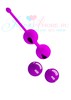 Вагинальные шарики Pretty Love Kegel Tighten up II, фиолетовый силикон 3,3см, 91г