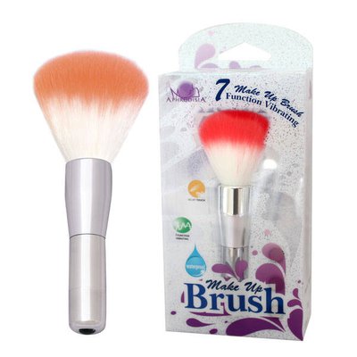 Виброкисточка Make Up Brush, оранжевая, 7 реж, 12,6см