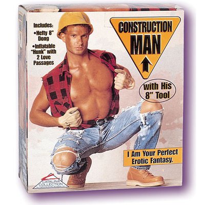 Секс-кукла мужчина Construction Man™, 2 отверстия, фаллос 18,5х2,5-4,5см