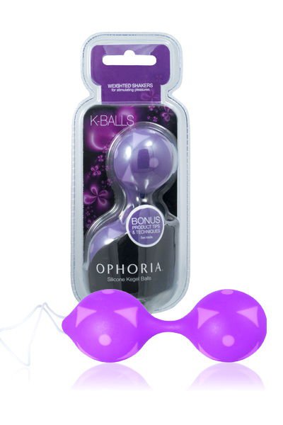 Шарики вагинальные Ophoria® K-Balls, фиолетовый силикон, 3,5см