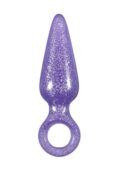 Анальная пробка Starlight Gems Booty Pops 4,75" Medium с кольцом, фиолетовая, 11,5х3,2см