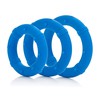 Набор Posh® Silicone Love Rings из трех эрекционных колец, синий
