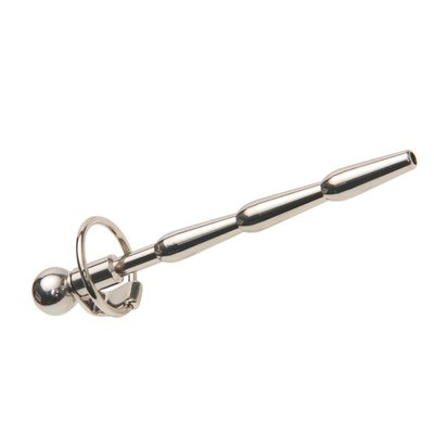 Катетер мужской Penis Plug с кольцом (с отверстием), L12см D6-10мм/57г