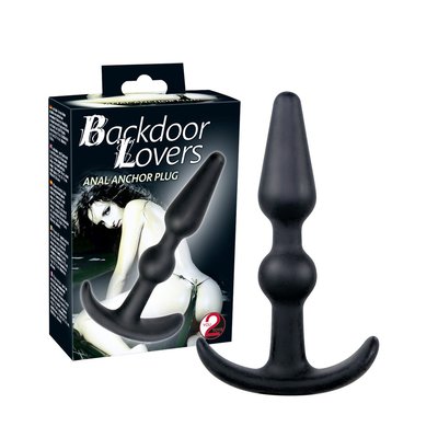 Анальная пробочка для ношения Blackdoor Lovers, черный силикон, 10х2см