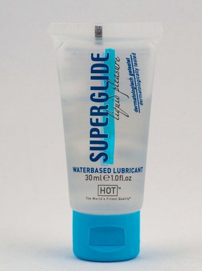 Смазка HOT Superglide liquid pleasure на водной основе, для нежной кожи, 30мл
