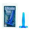 Анальная пробка Silicone Tee, голубая, силикон, 12х2,2см