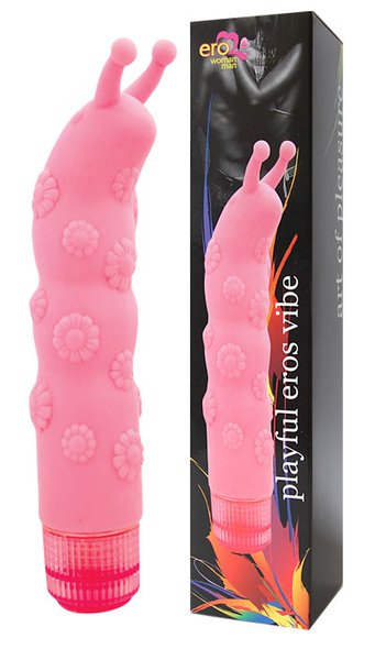 Розовый G-вибратор Playful Eros Vibe, силикон, 18х3,7см
