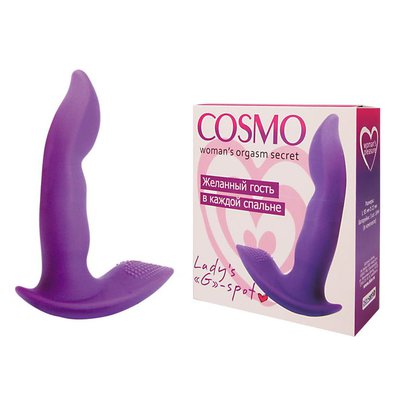 Вибратор Cosmo finger для G-точки, фиолетовый силикон, 12х2,2см.   
