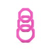 Набор из 3-х эрекционных колец Octagon Lings, розовый силикон, 3шт/ d2,5/3/3,5см