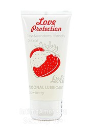 Лубрикант Love Protection Strawberry (аромат клубники), 50мл, годен до 04.26г