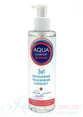 Интимный лубрикант Aqua Comfort aroma 3в1 без цвета, аромат персика, 195г