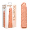 Насадка на п/ч RealRock® 7' Skin by Shots, удлинение 3,5см, телесная киберкожа, 17,3х3,5см