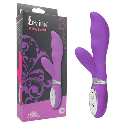 Фиолетовый G-вибратор Levina™ Airwaves, 30 реж, 2 мот, силикон, 18,5х3,4см
