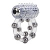 Виброкольцо 10 Bead Maximus Ring™ (двойное: для члена и мошонки) с мет/шариками, d2/3,5см