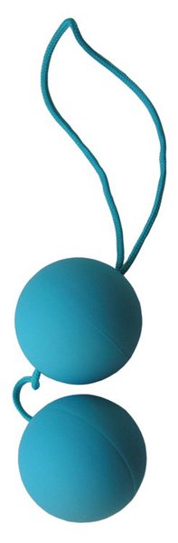 Вагинальные шары Balls со смещенным центром, голубые, 3,3см/50г