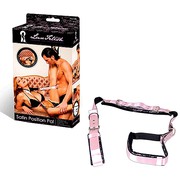 Секс-поддержка Position Pal с мягкими подушечками, розовый сатин с кружевом