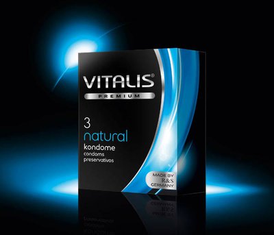 Презервативы классические Vitalis Premium Natural, 3шт