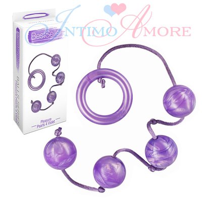 Анальные шарики BestSeller Pleasure Perls 4 violet, 30х2см