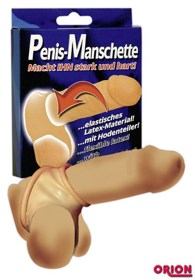 Эрекционная манжета на п/ч Penis Manschette с разделителем мошонки, телесная