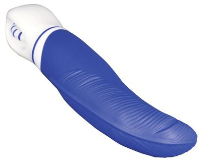 Экстрамощный и тихий G-вибратор Amor® Souta, синий силикон, 20х3-3,8см