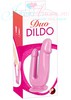Фаллоимитатор двойной Duo Dildo на присоске, розовый, 16х3,5-4,3/13,5х2,3-2,8см