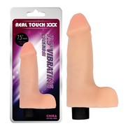 Нежный вибратор Real Touch XXX 7,5' vibrating cock №01, 17,5х4-4,5см.