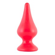 Анальная пробка BlackRed, красный силикон, 11,3х4,5см