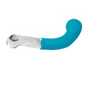 Фаллоимитатор Key™ Comet Wand для G-точки, бирюзовый, силикон, 19,5 х 2,8 см.