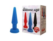 Синяя анальная пробка "Anal plug mini" из мягкого силикона, 10х2,8см.