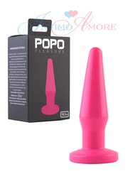 Розовая анальная пробка Popo pleasure, маленькая, 12х3см.