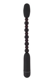 Черный анальный вибратор Toyfa Black&Red, 29,5х1,3-2,7см