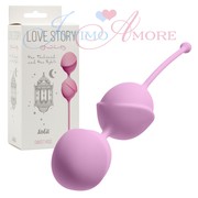 Вагинальные шарики 1 Thousand & 1 Nights "Sweet Kiss", розовый силикон, 95г/3,7х4,5см