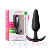 Анальная пробка для ношения the cork small size, черный силикон, 10х2,6см.
