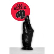 Рука для фистинга All Black, кисть в натуральную величину на присоске, 19х7см.