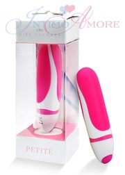 Минивибратор Vibe Therapy® Petite, 7 режимов, бело-розовый, 8,8х2,2см.