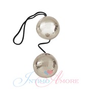 Серебряные вагинальные шарики "Balls", гладкие, 50гр/3,5см