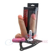 Страпон Harness Realistic (аналог Vac-U-Lock), с вибрацией, 18,5х4,5см.